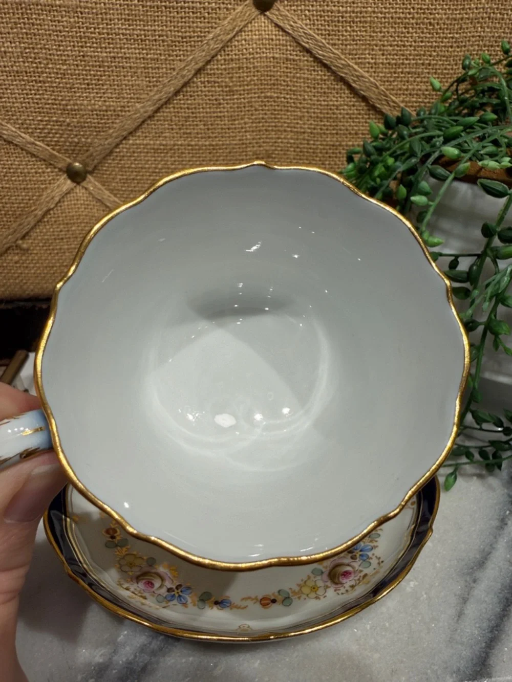 Vintage Meissen cup and saucer